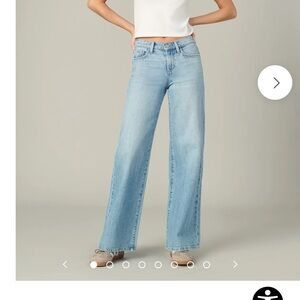 Joes jeans Lou Lou low rise wide leg jeans size 24 Light wash Elegant